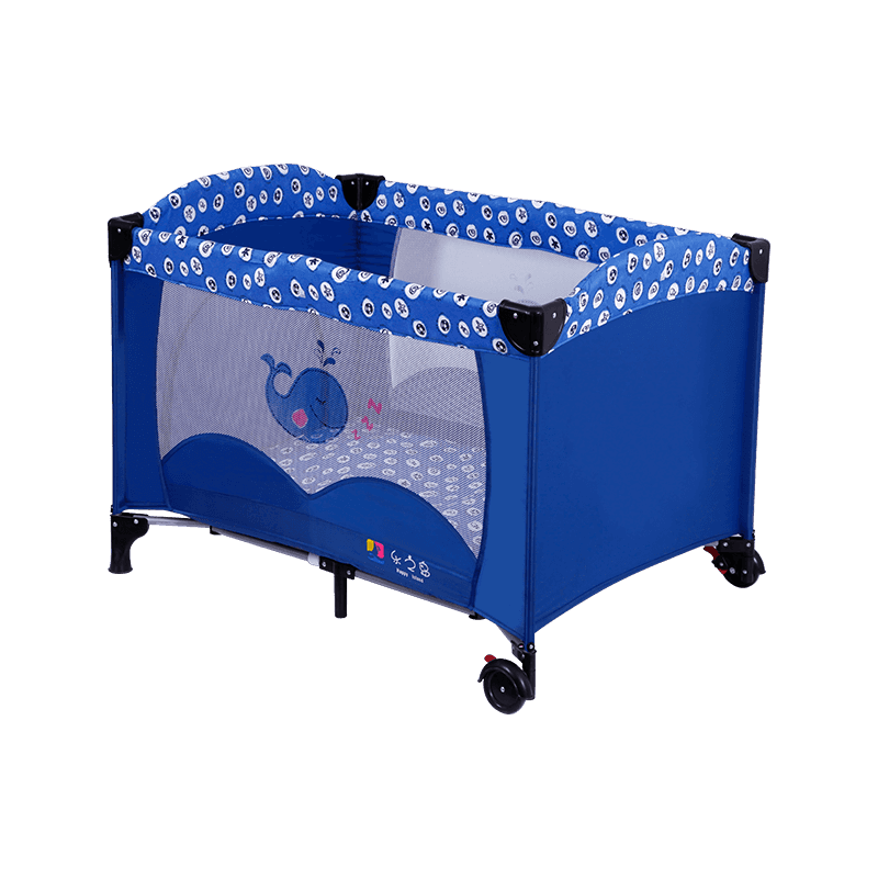 H44-1(B) Whale Ocean Printing Second Layer Baby Play Bed